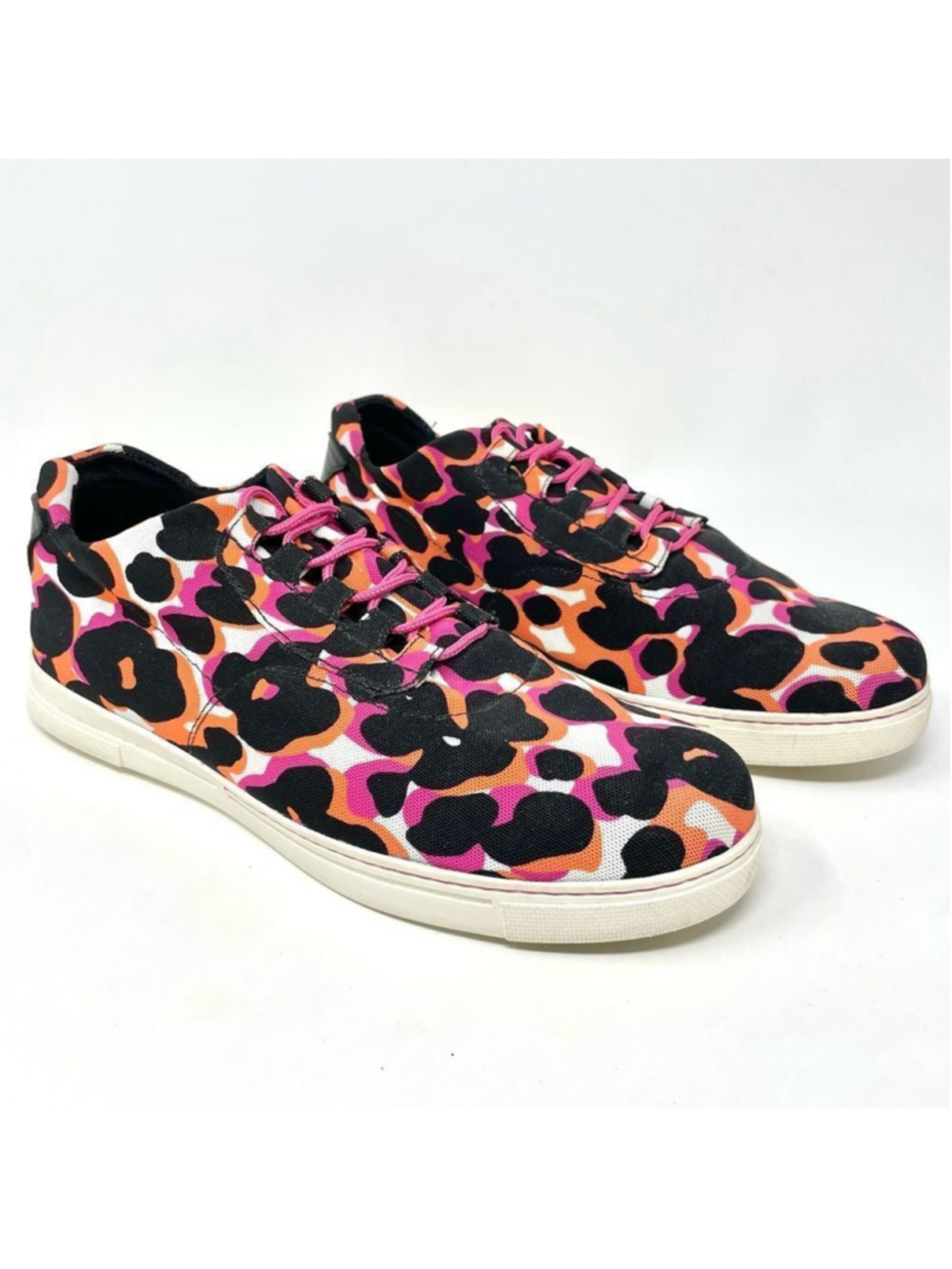 Stuart Weitzman Pink Leopard Print Neoprene Sneakers Size 40/9 - Picture 2 of 8